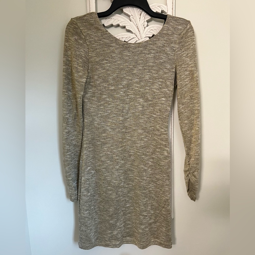 Speechless gold mini dress
